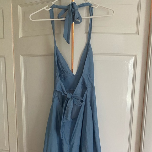 LULU's Blue Halter Dress - Picture 2 of 2